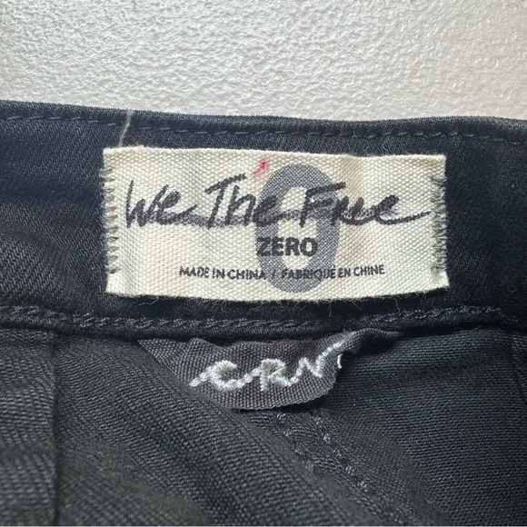 NWT Free People CRVY 2nd Ave One Piece Denim Flare Jumpsuit in Black Panther 0 - Picture 10 of 15